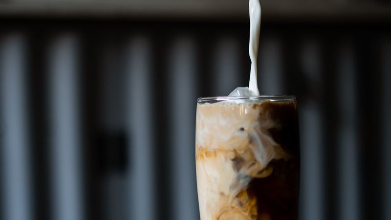 coffee, glass, coffee beans, 4k