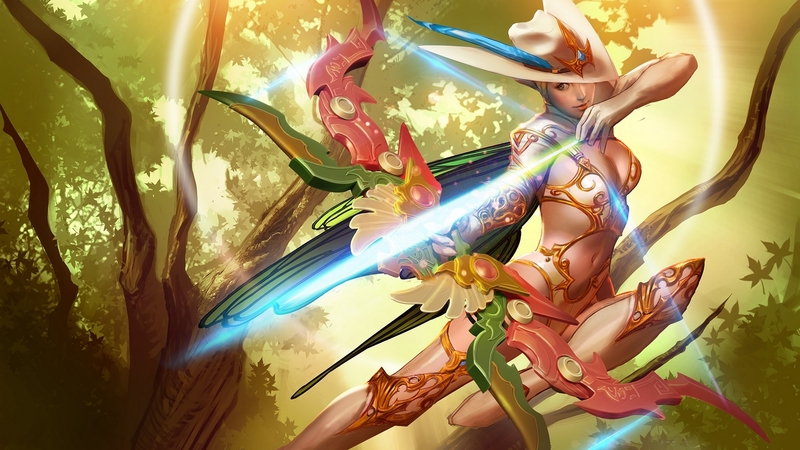 fantasy, girl, game, archer, arrow
