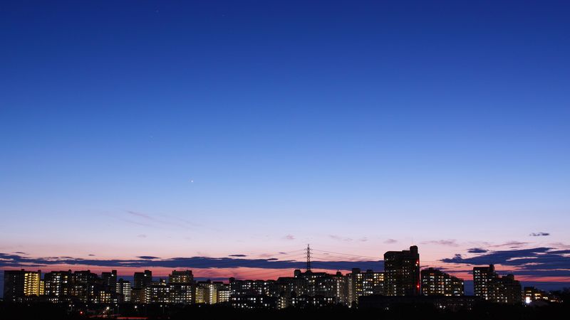 night city, panorama, horizon, japan, 4k