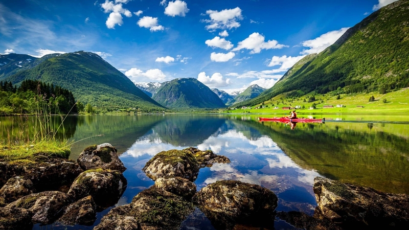 mountain, cool, nature, fun, lake