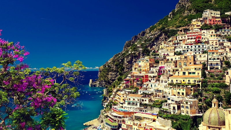 mediterraneo, italy, town, beautiful, sky, lake, sea, water, summer, village, positano, coast