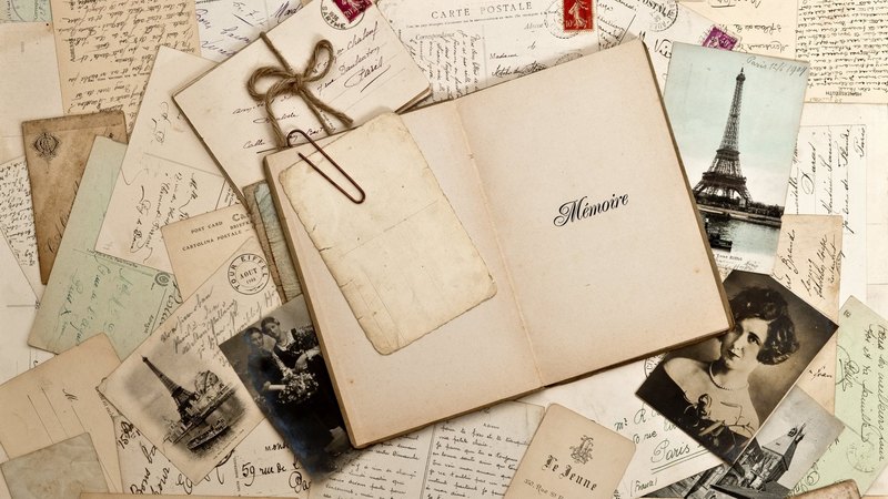 letters, post, vintage, card