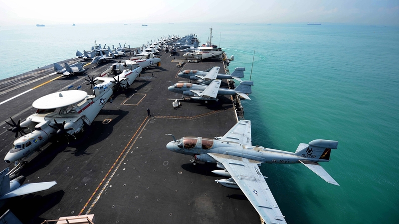 aircraft, carrier, plane, ship
