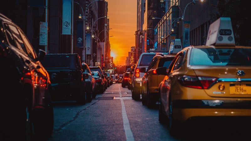 traffic, cars, city, new york, united states, 4k