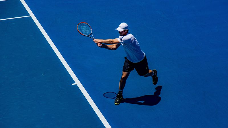 tennis player, tennis, court, racket, 4k
