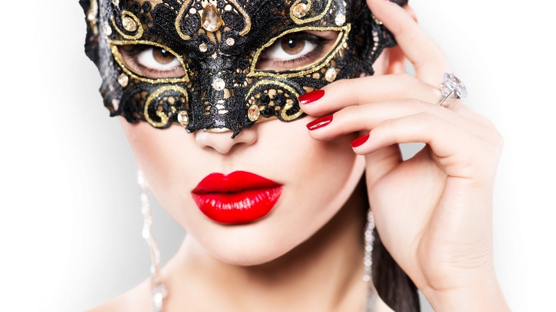 red, black, lips, anna subbotina, hand, beauty, jewel, face, mask