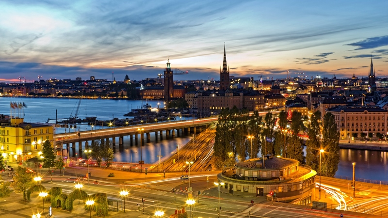 architecture, modern, city, new, stockholm, sunset, sky, metropola