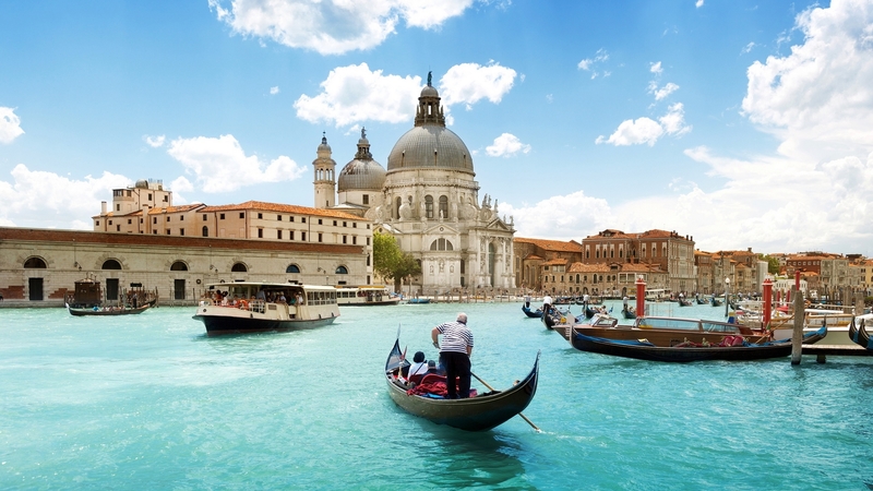 venice, boats, church, canal