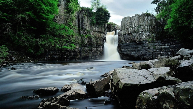 cool, waterfall, nature, river, fun