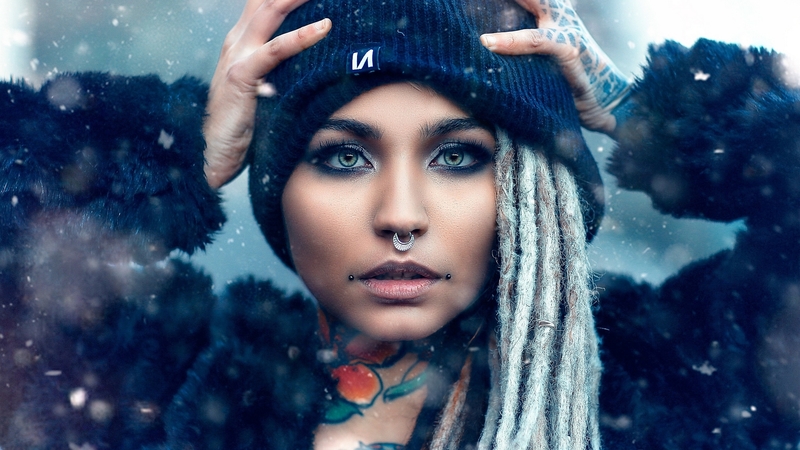 hat, alessandro di cicco, model, girl, tattoo, face, woman