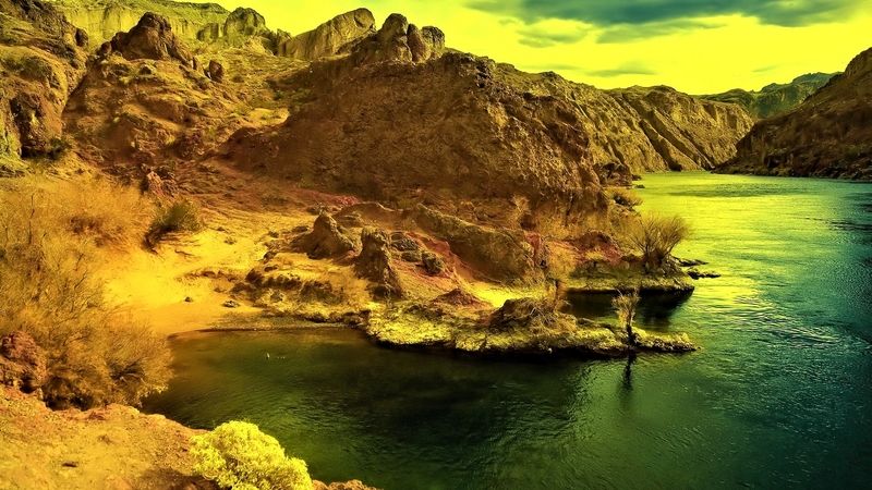 canyon, sea, rock, nature
