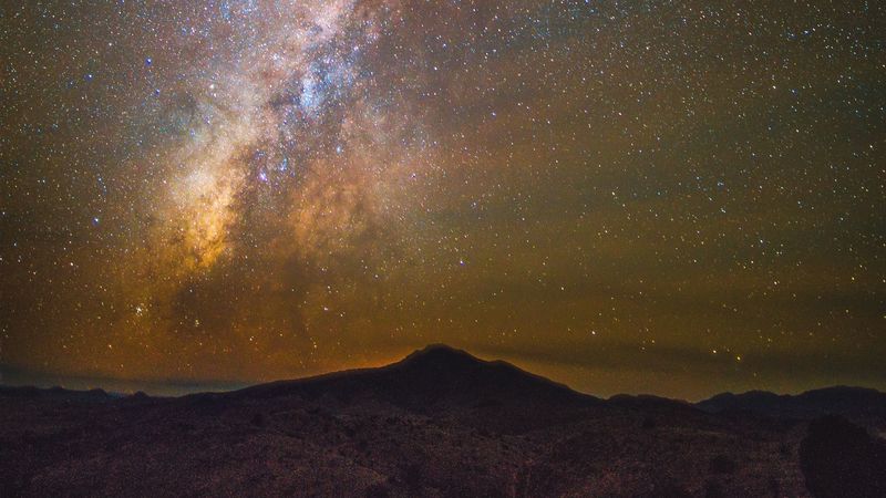 starry sky, mountains, milky way, fort davis, united states, 4k