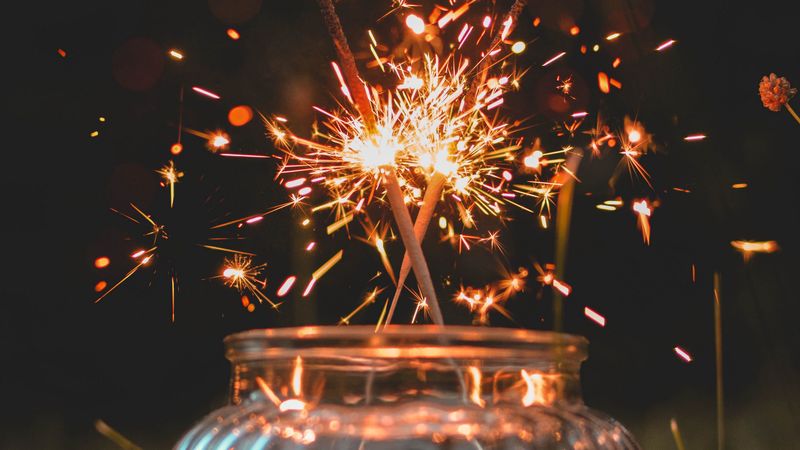 bengal fire, bank, sparks, glitter, 4k
