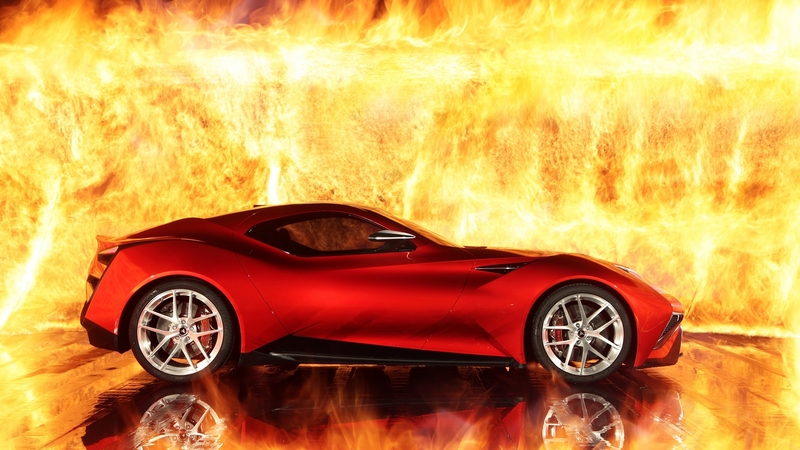 vulcano, coupe, sports, icona