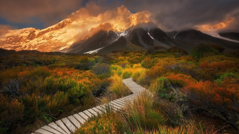 mountains, clouds, landscapes, national parks, nature