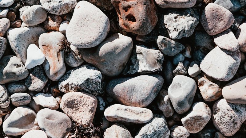 sea stones, form, pebble, 4k