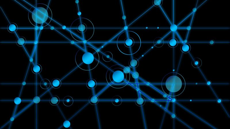 circles, lines, connections, plexus, 4k