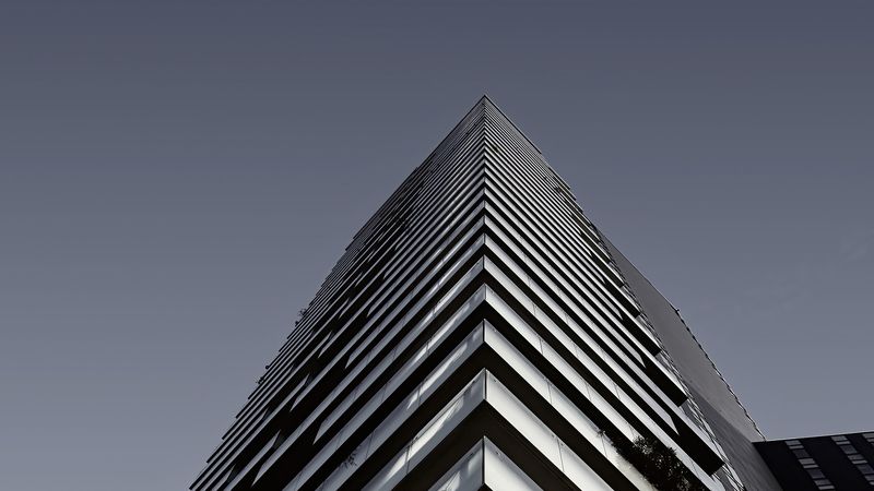 facade, building, balcony, 4k