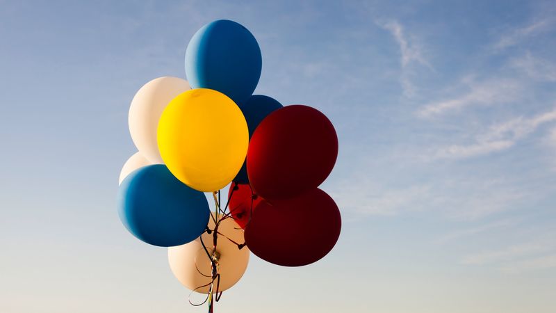 balloons, colorful, sky, lightness, 4k