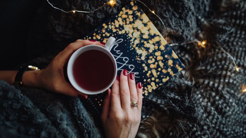 tea, book, hands, manicure, rest, 4k