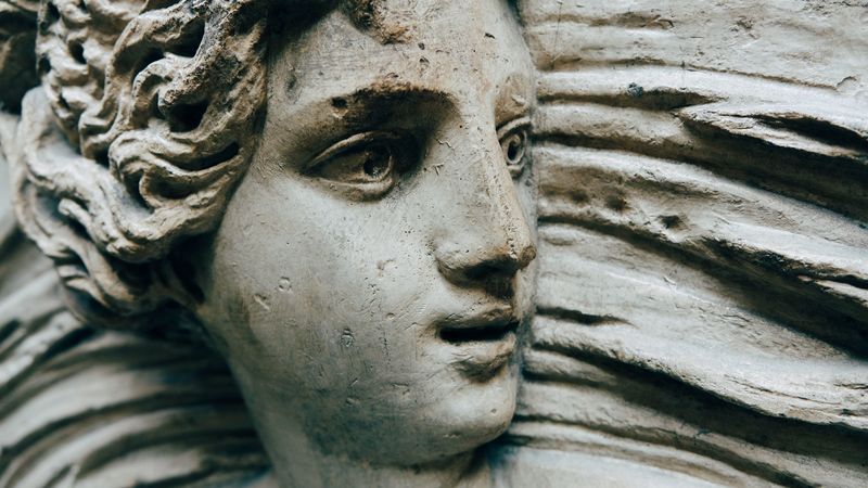 sculpture, statue, face, art, 4k