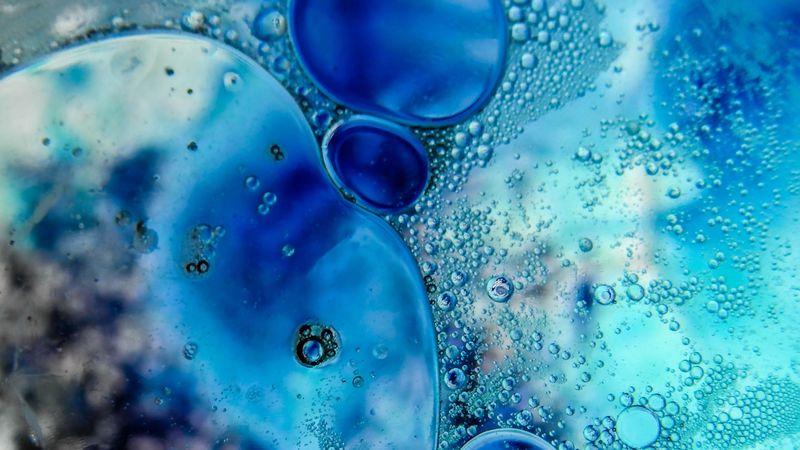 round, bubbles, glass, 4k