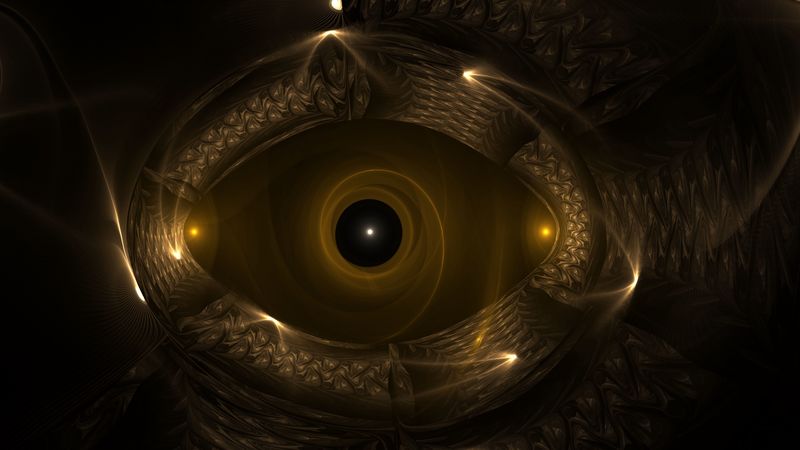 fractal, eye, shape, patterns, 4k