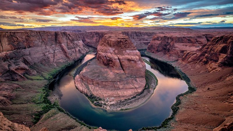 canyon, river, horseshoe bend, colorado, arizona, 4k