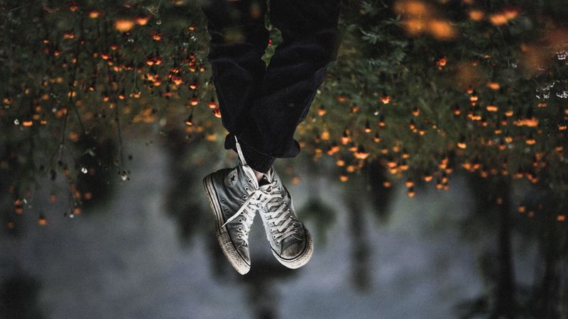 feet, sneakers, flowers, 4k