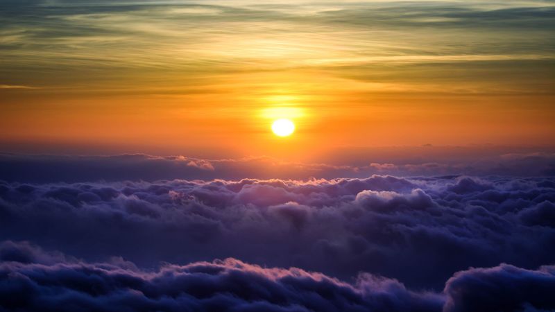 clouds, sky, sun, porous, light, 4k