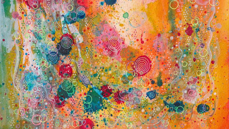 patterns, patches, multicolored, abstract, 4k
