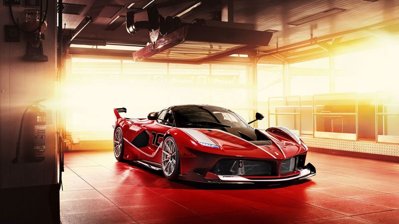 ferrari fxx-k, sports car, red, 4k
