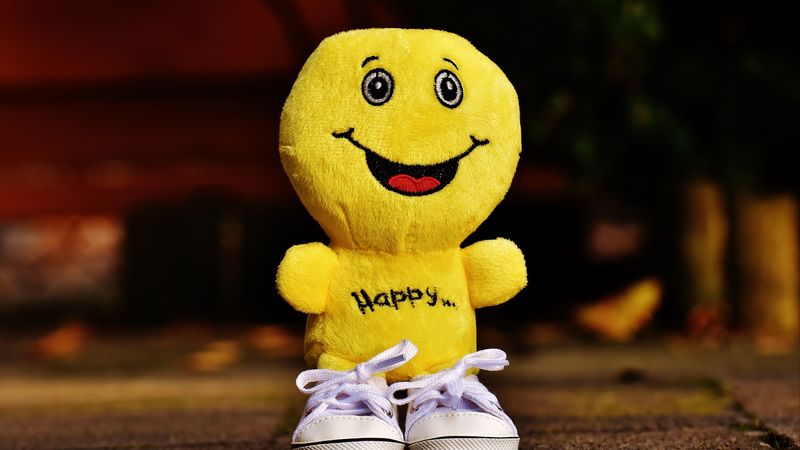 smile, happiness, toy, 4k