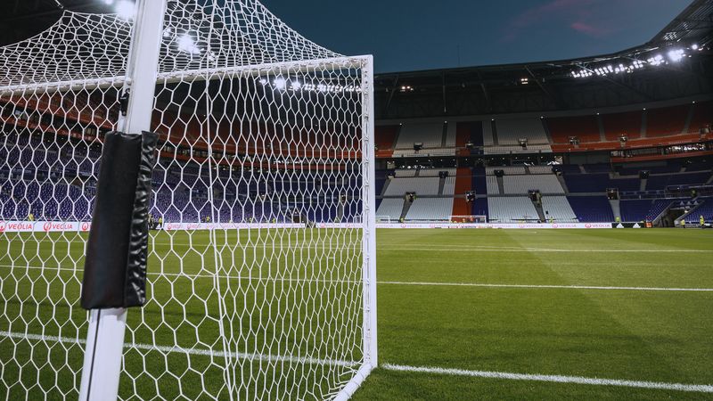 football gates, football, lawn, tribunes, 4k