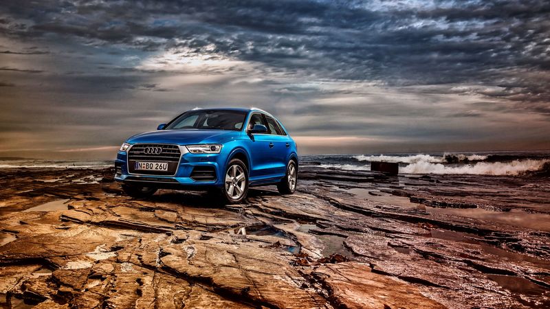 audi q5, suv, blue, 4k