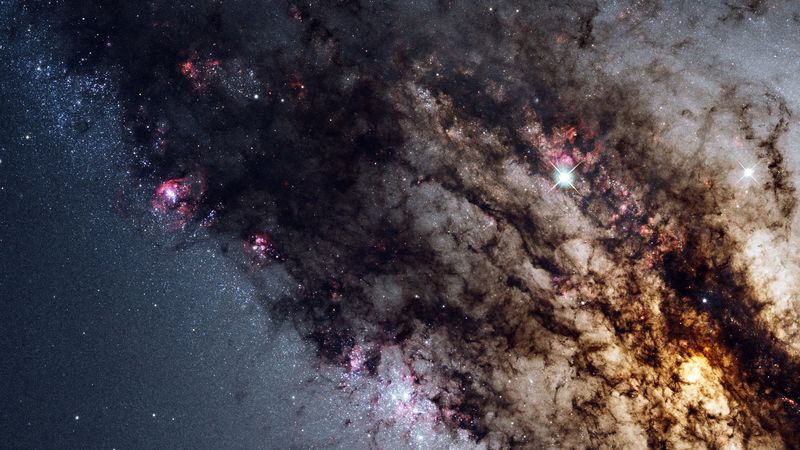 galaxy, universe, stars, glitter, space, 4k