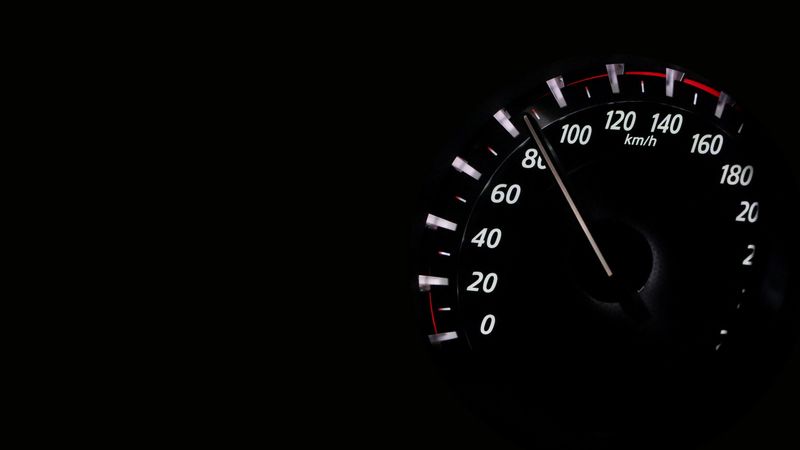 speedometer, speed, numbers, darkness, 4k