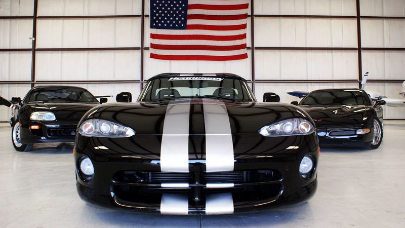 dodge viper, sports car, front view, 4k