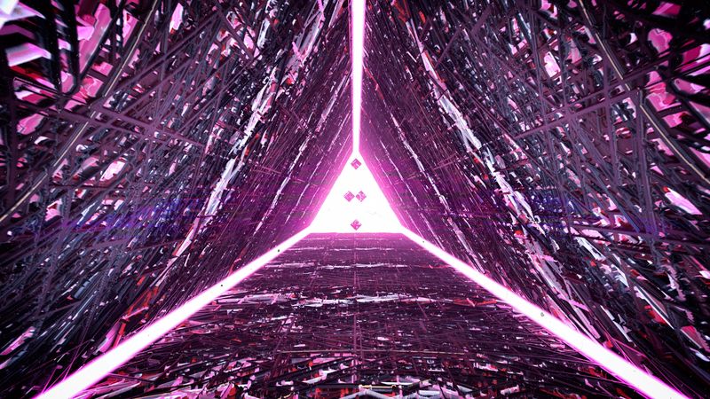 triangle, glow, 3d, 4k