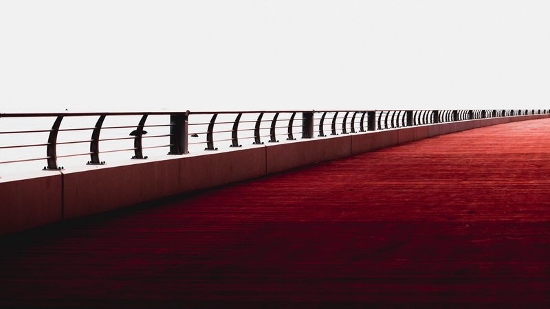 bridge, minimalism, railing, dubai, united arab emirates, 4k