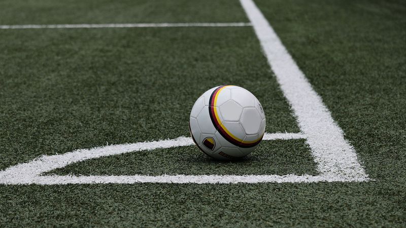 football, soccer ball, lawn, marking, 4k