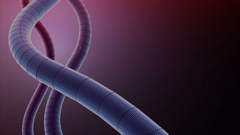 tube, plexus, wavy, 4k