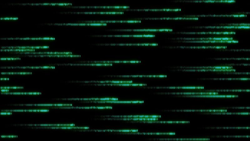 matrix, binary code, digits, 4k