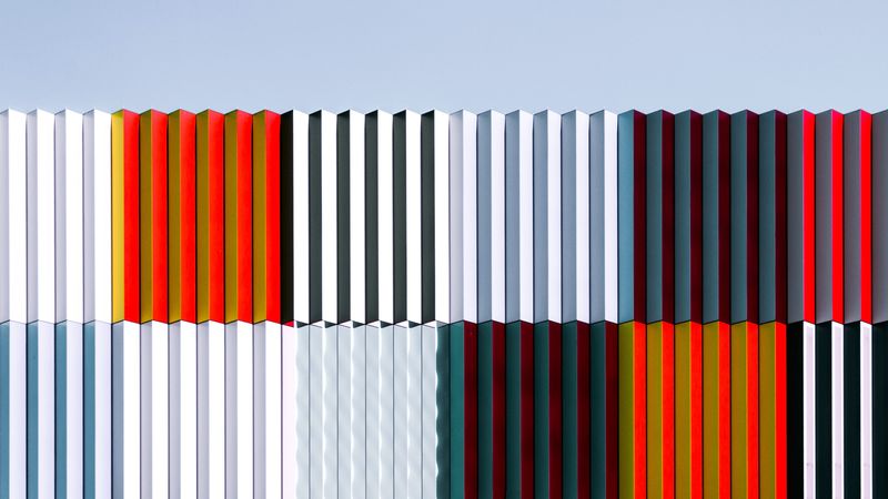 architecture, wall, minimalism, color, symmetry, 4k
