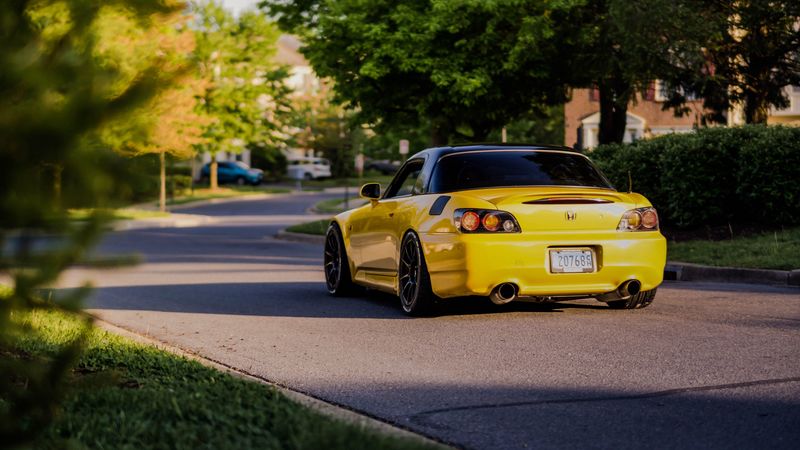 honda s2000, honda, sunlight, yellow, 4k
