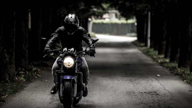 motorcyclist, motorcycle, biker, helmet, movement, 4k