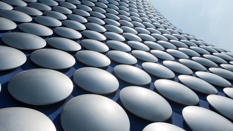 architecture, structure, modern architecture, circles, convex, 4k