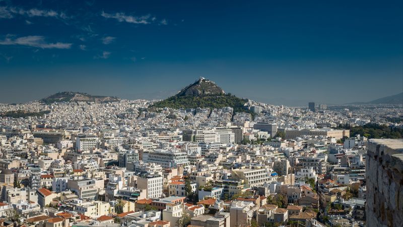 city, view from above, buildings, athens, greece, europe, 4k