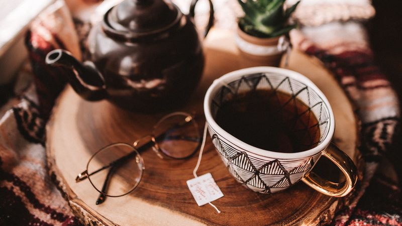 cup, teapot, still life, 4k