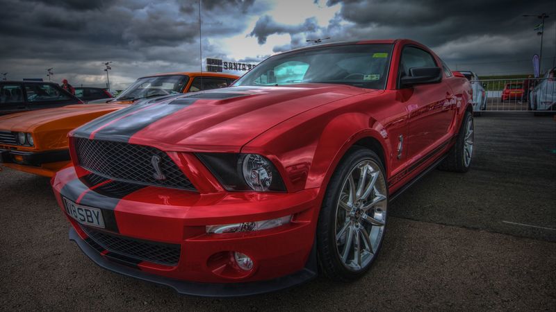 ford mustang shelby gt500, ford mustang, red, sports car, hdr, 4k
